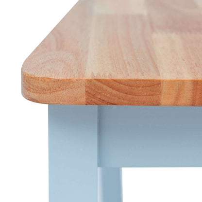 vidaXL Dining Chair | Set of 4 | Grey and natural | Solid rubber wood | Standard 6