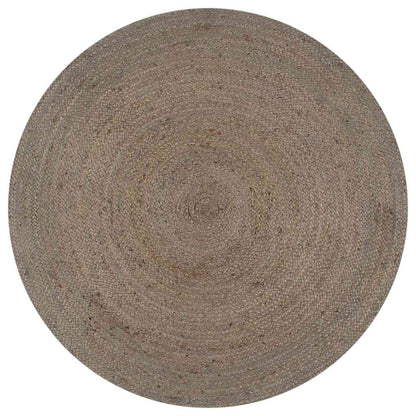 Handmade Rug Jute Round Grey 150 cm