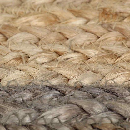 Handmade Rug Jute with Border Grey 120 cm