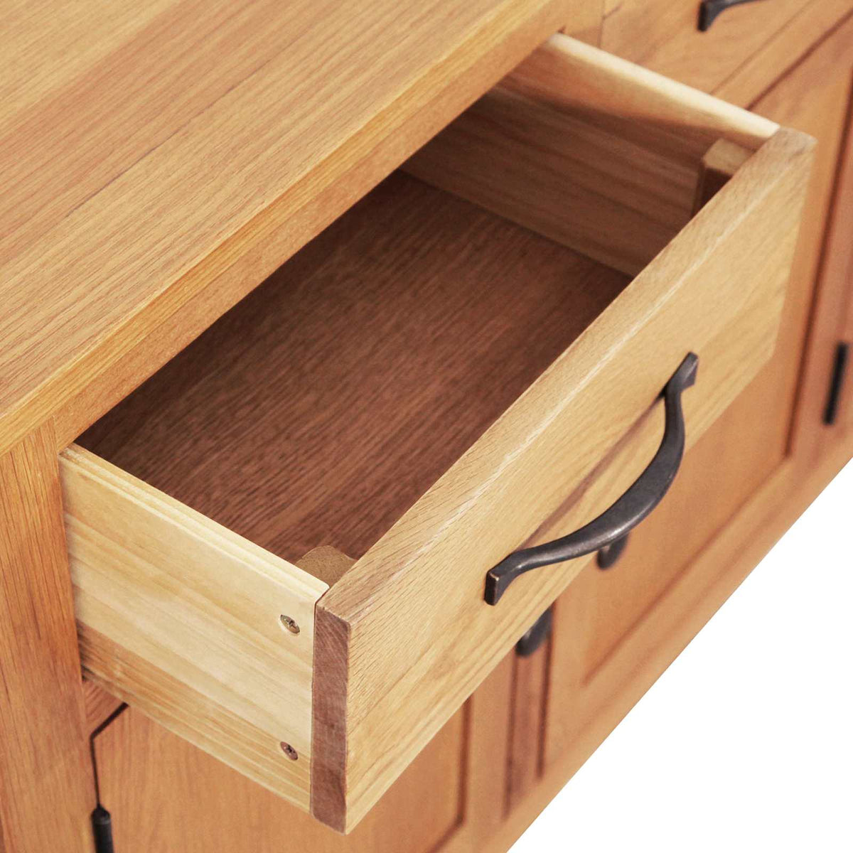 vidaXL Sideboard Brown 112 x 33.5 x 70 cm Solid oak wood 5
