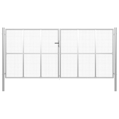 vidaXL Garden Gate Galvanised Steel