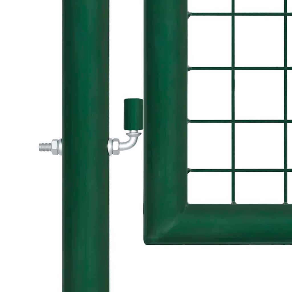 vidaXL Garden Gate Steel 350x75 cm Green 5