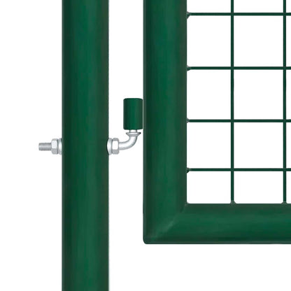 vidaXL Garden Gate Steel 350x75 cm Green 5