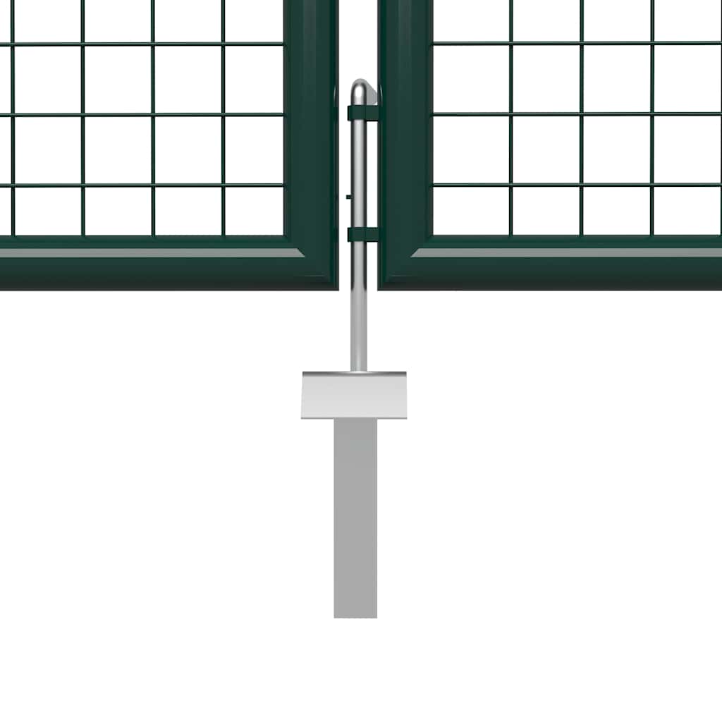 144316 vidaXL Garden Gate Steel 500x75 cm Green 3