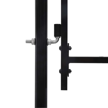144362 vidaXL Garden Gate "Woerden" Steel 1x4 m Black 3