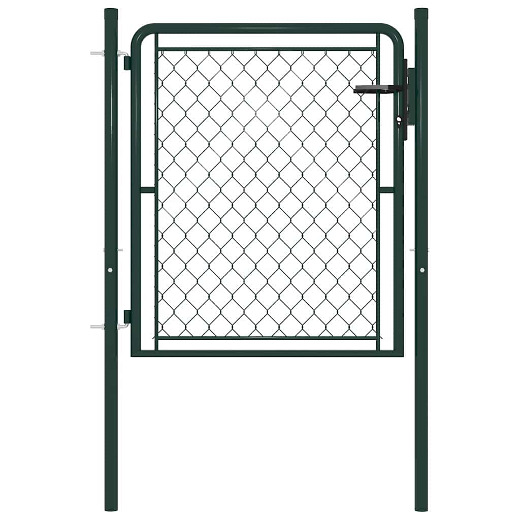 vidaXL Garden Gate Steel Green