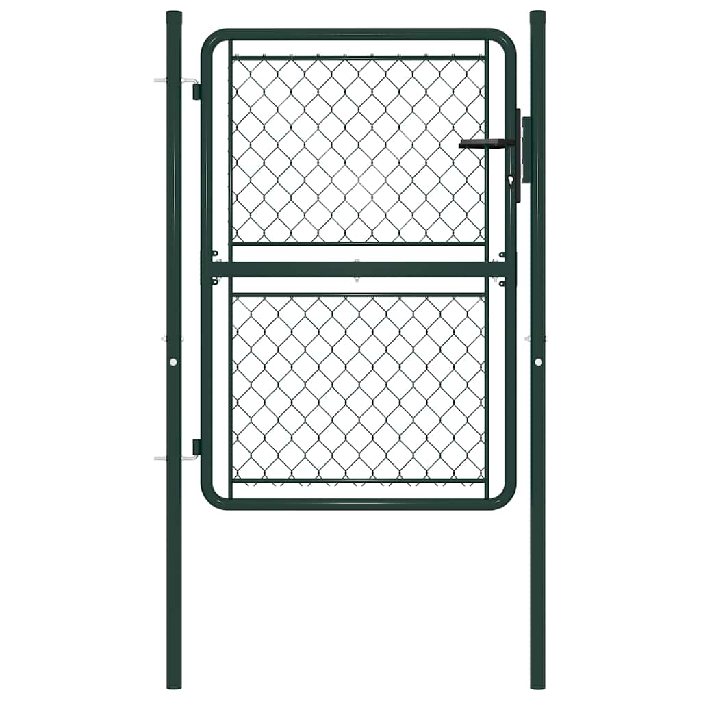 vidaXL Garden Gate Steel Green