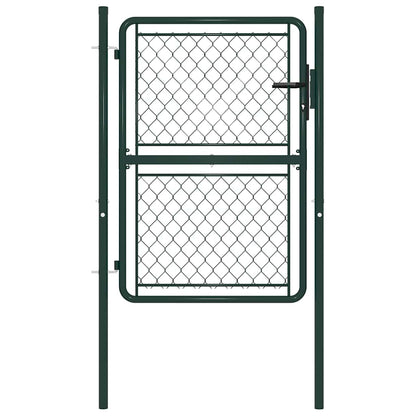 vidaXL Garden Gate Steel Green