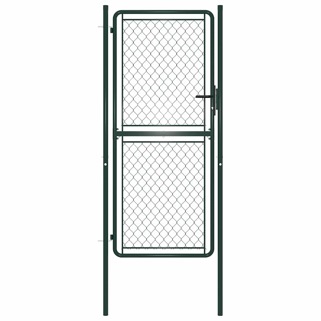 144406 vidaXL Garden Gate Steel 100x175 cm Green 1