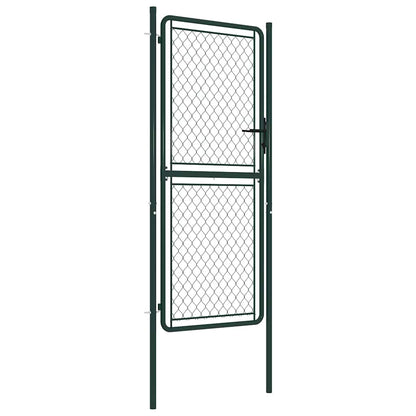 144406 vidaXL Garden Gate Steel 100x175 cm Green 2