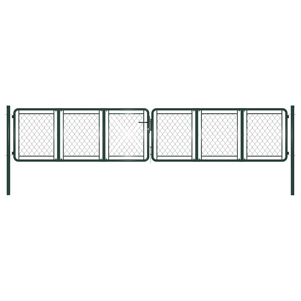 Garden Gate Steel Green 400 cm 75 cm