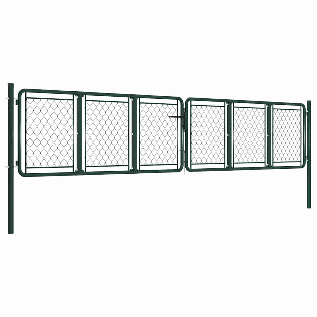 Garden Gate Steel Green 400 cm 75 cm