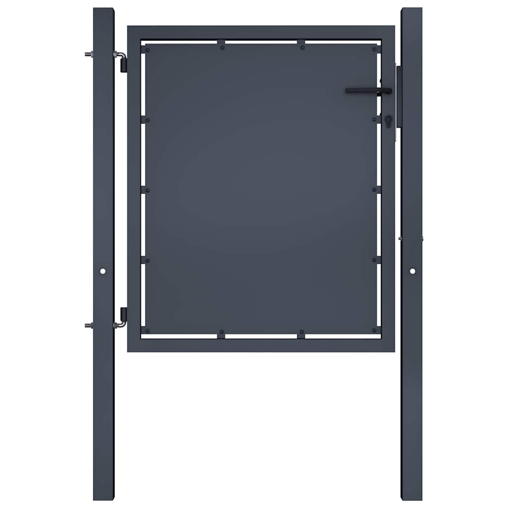 vidaXL Garden Gate Steel Anthracite