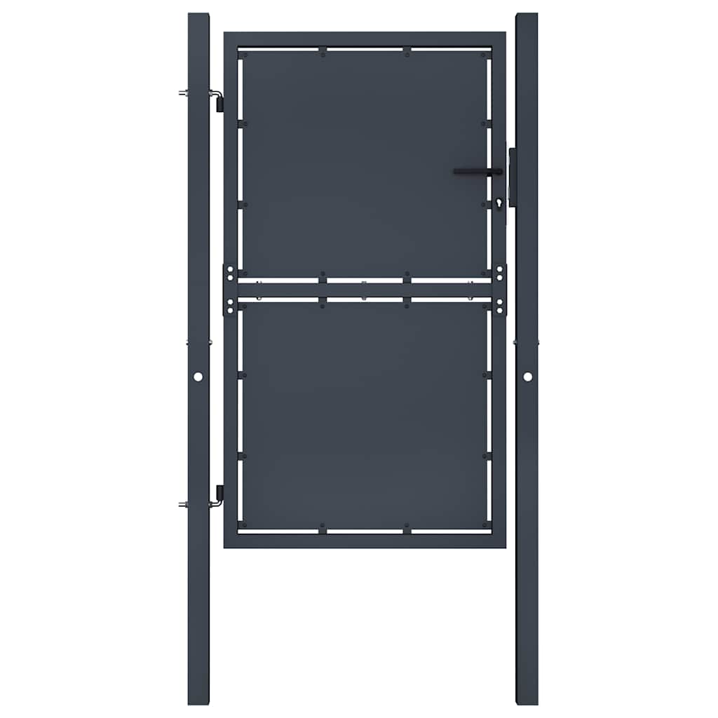 144521 vidaXL Garden Gate Steel 100x175 cm Anthracite 1