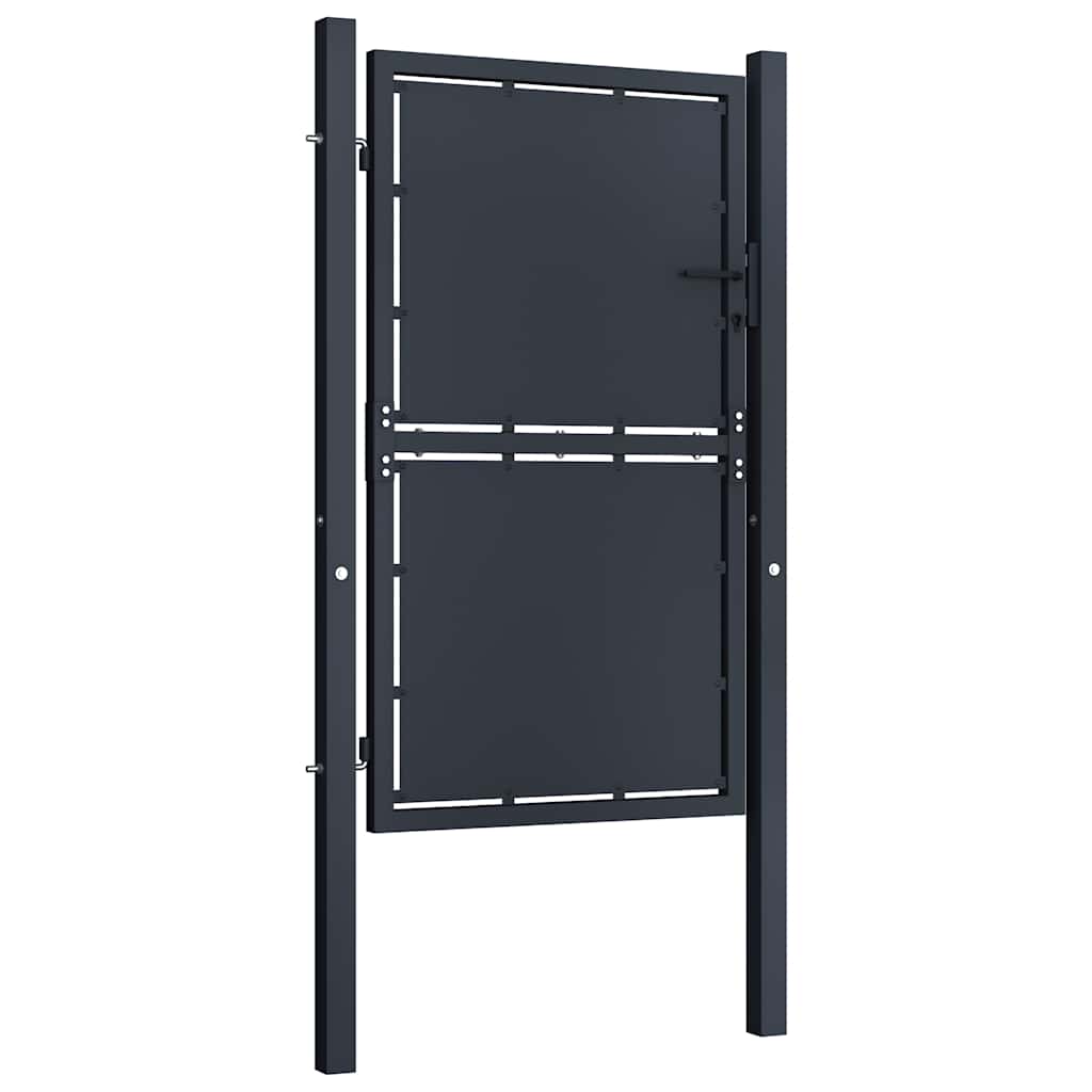 144521 vidaXL Garden Gate Steel 100x175 cm Anthracite 2