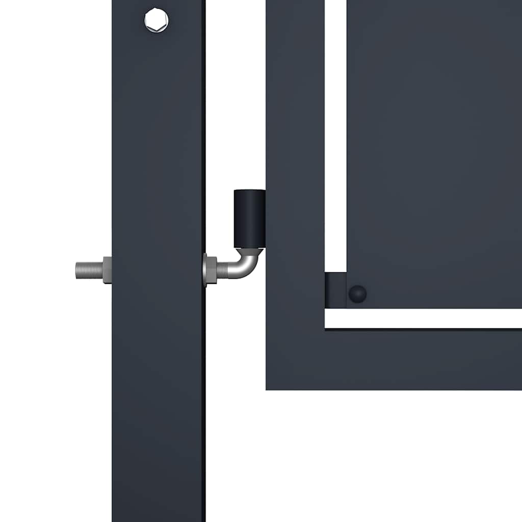 144523 vidaXL Garden Gate Steel 300x75 cm Anthracite 3