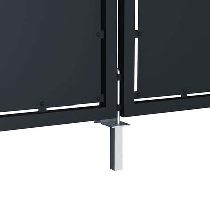 144523 vidaXL Garden Gate Steel 300x75 cm Anthracite 4