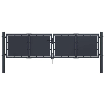 vidaXL Garden Gate Steel Anthracite