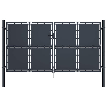 vidaXL Garden Gate Steel Anthracite