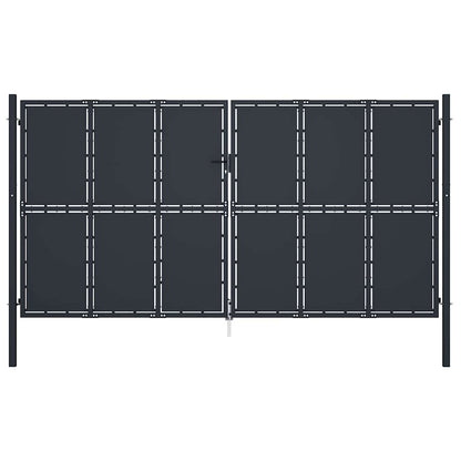 vidaXL Garden Gate Steel Anthracite