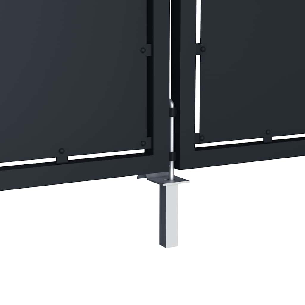 144535 vidaXL Garden Gate Steel 350x75 cm Anthracite 4
