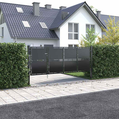 vidaXL Garden Gate Steel Anthracite