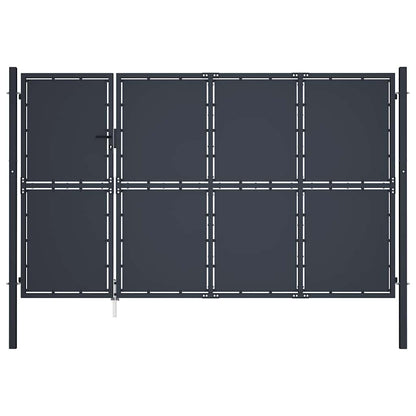 vidaXL Garden Gate Steel Anthracite