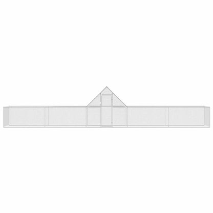 144563 vidaXL Chicken Coop 10x2x2 m Galvanised Steel 3