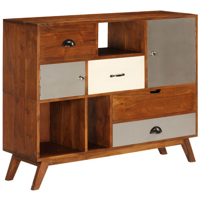 vidaXL Sideboard | Dark Honey | Solid Acacia Wood | Medium | Sideboard 2