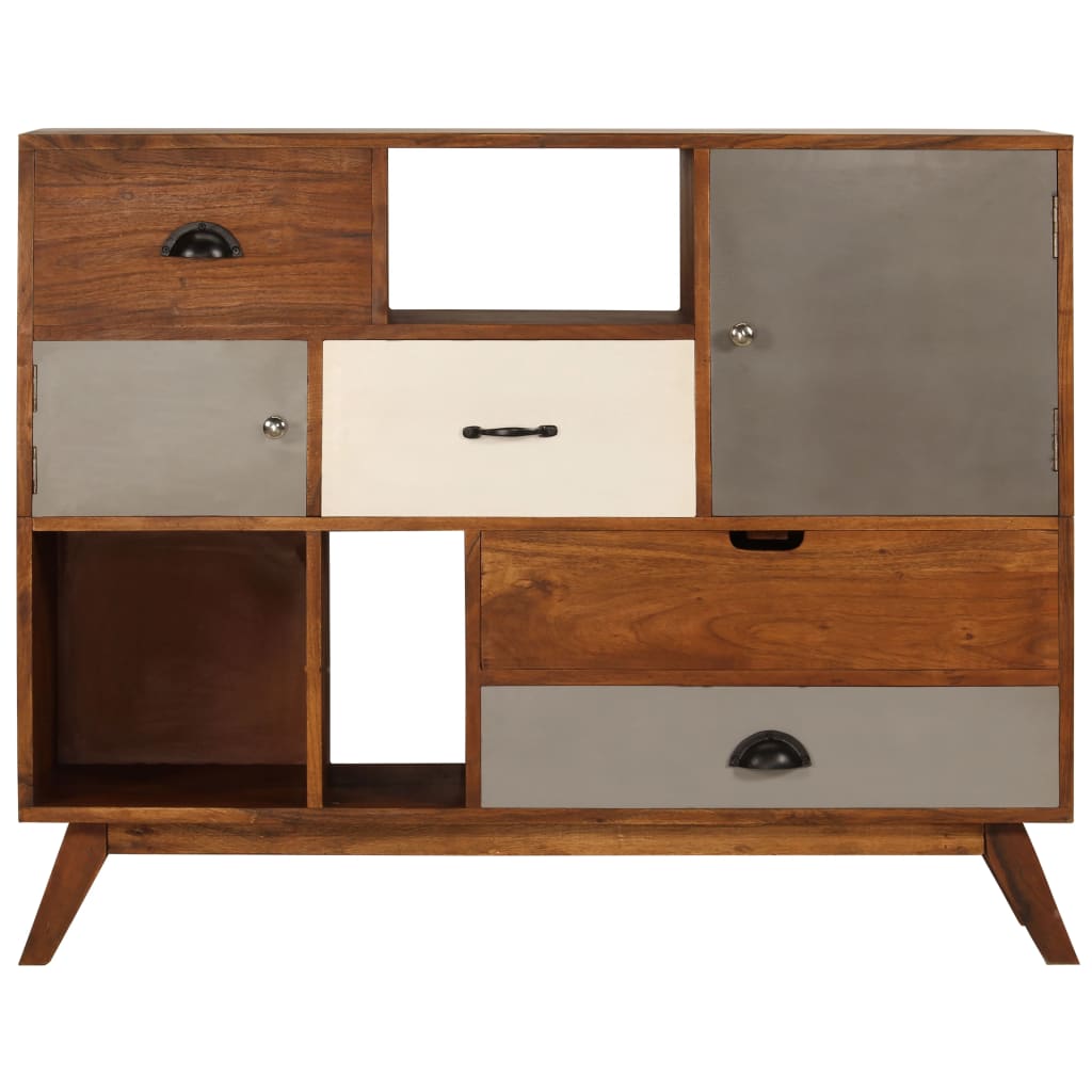 vidaXL Sideboard | Dark Honey | Solid Acacia Wood | Medium | Sideboard 3