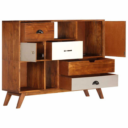 vidaXL Sideboard | Dark Honey | Solid Acacia Wood | Medium | Sideboard 5