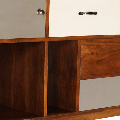 vidaXL Sideboard | Dark Honey | Solid Acacia Wood | Medium | Sideboard 6
