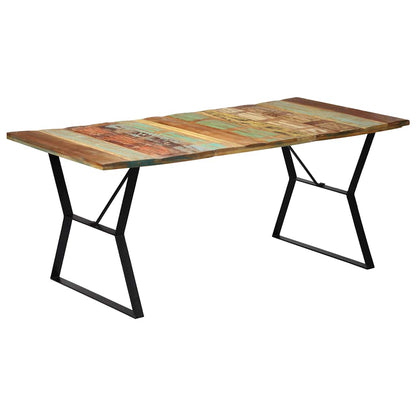 Dining Table Solid Reclaimed Wood Multicolour 180 cm 90 cm