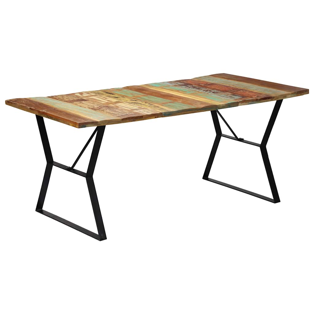 Dining Table Solid Reclaimed Wood Multicolour 180 cm 90 cm