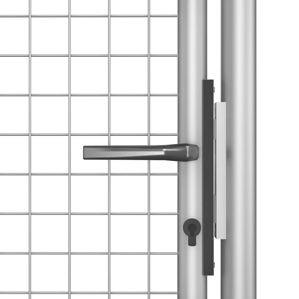 vidaXL Garden Gate Galvanised Steel 105x200 cm Silver 4
