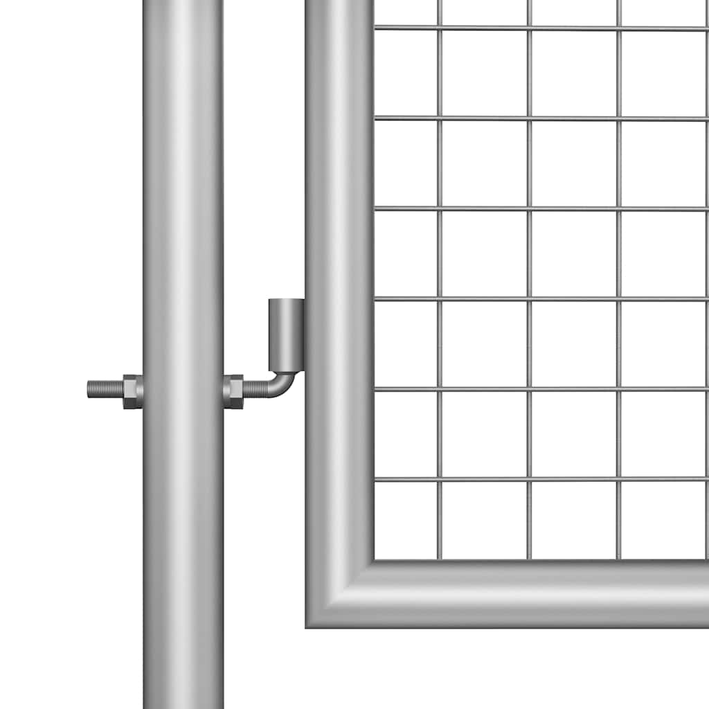 vidaXL Garden Gate Galvanised Steel 306x100 cm Silver 3