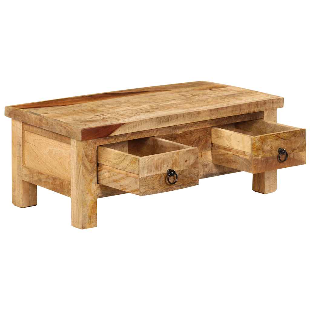 247326 vidaXL Coffee Table 90x45x35 cm Solid Mango Wood 4