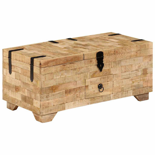 247327 vidaXL Coffee Table Solid Mango Wood 80x40x35 cm 1