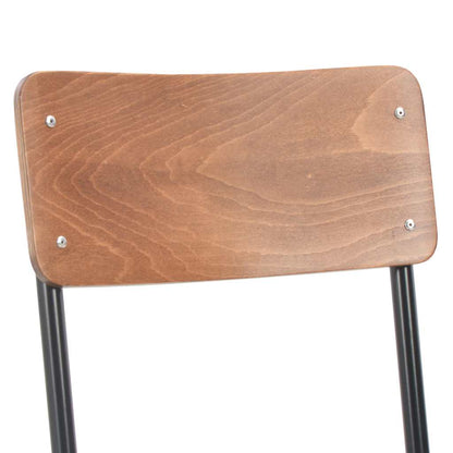 vidaXL Dining Chairs 4 pcs Brown Solid Plywood Steel 6