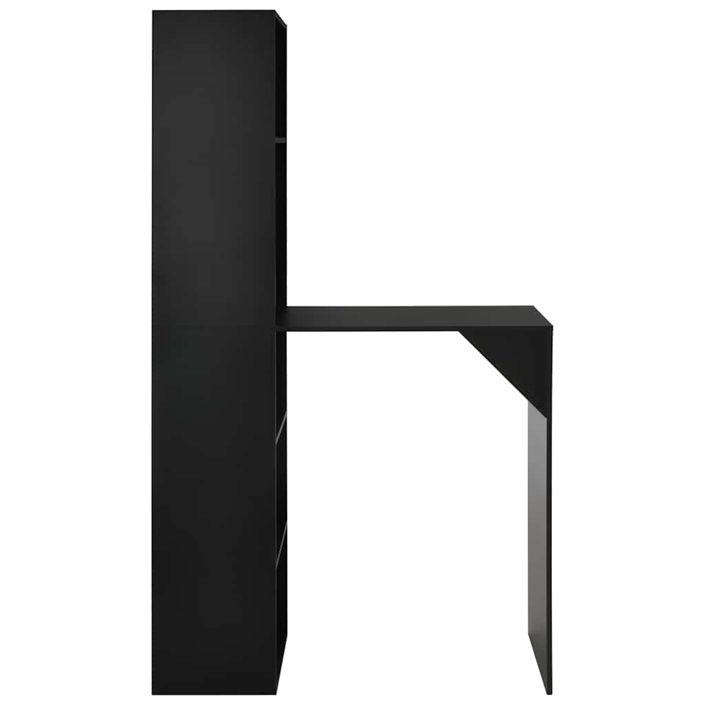 280228 vidaXL Bar Table with Cabinet Black 115x59x200 cm 3