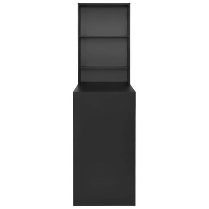 280228 vidaXL Bar Table with Cabinet Black 115x59x200 cm 2