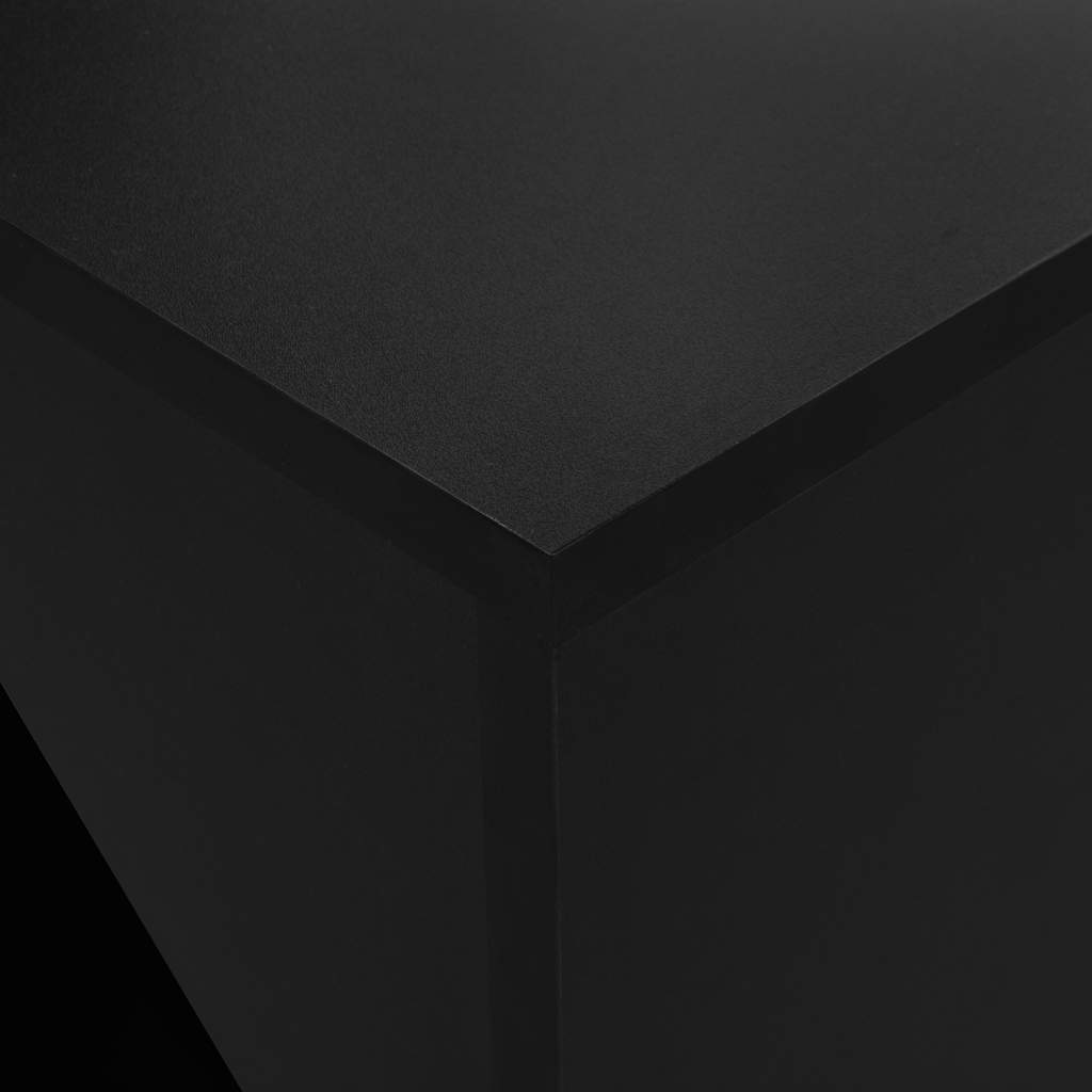 280228 vidaXL Bar Table with Cabinet Black 115x59x200 cm 4