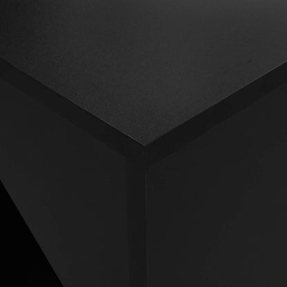 280228 vidaXL Bar Table with Cabinet Black 115x59x200 cm 4