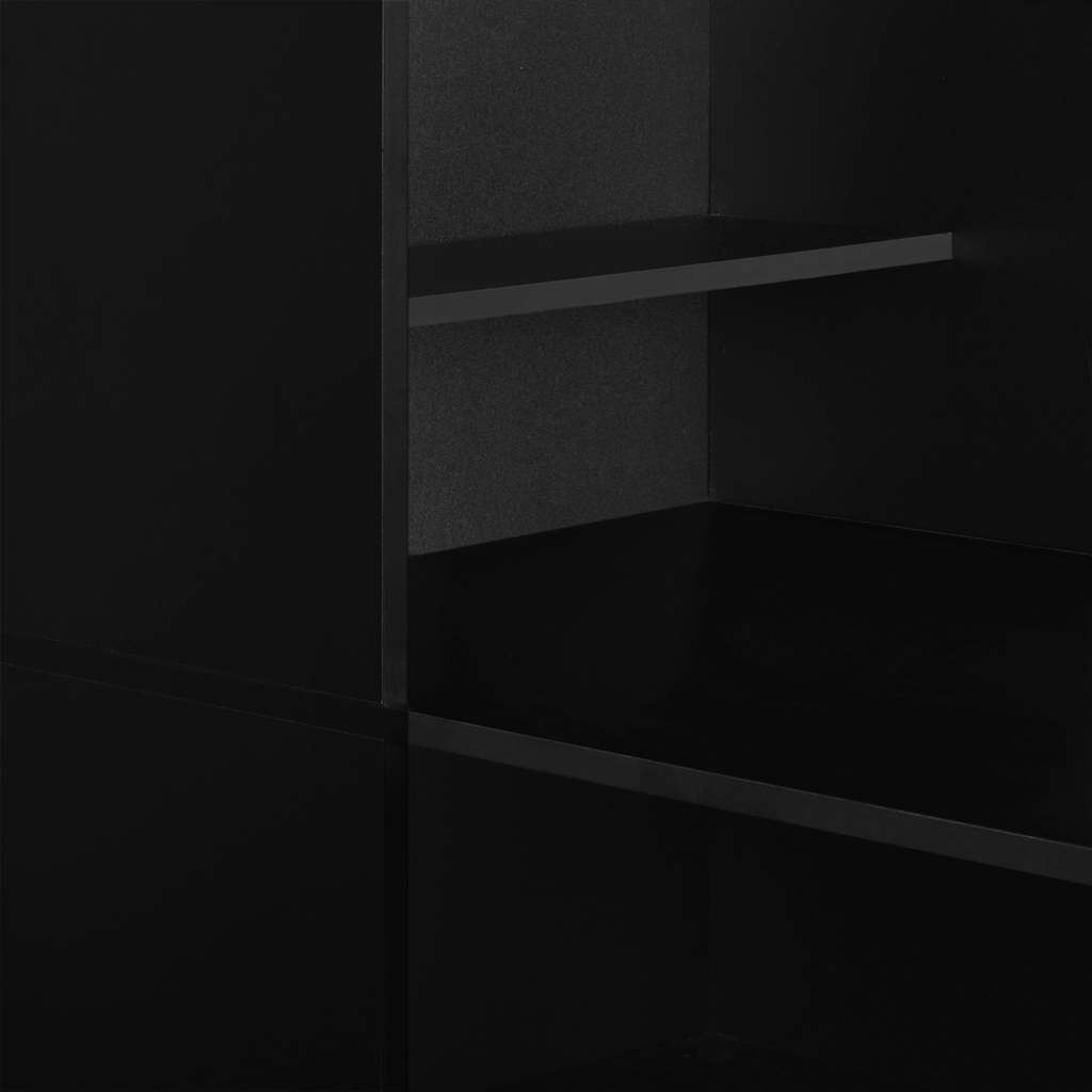 280228 vidaXL Bar Table with Cabinet Black 115x59x200 cm 5