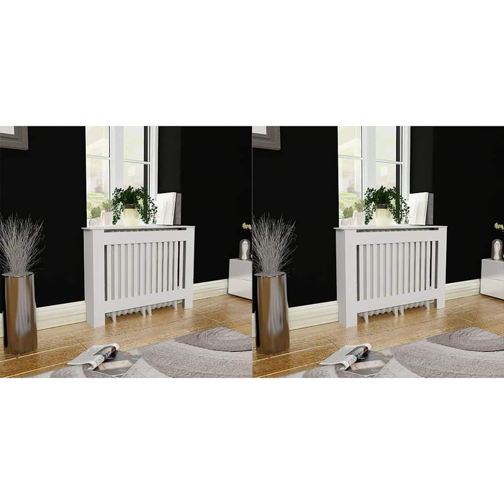 vidaXL Radiator Cover Engineered Wood 2 pcs