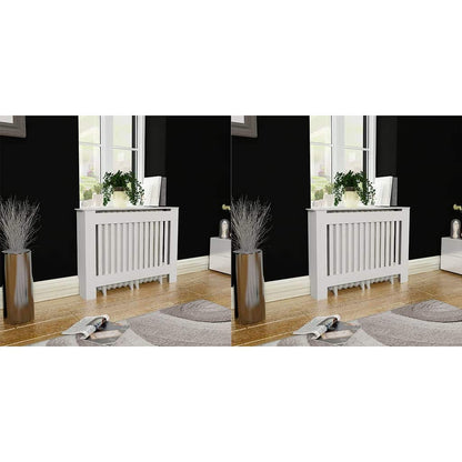 vidaXL Radiator Cover Engineered Wood 2 pcs