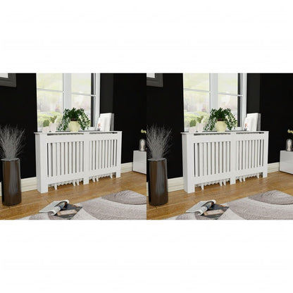 vidaXL Radiator Cover Engineered Wood 2 pcs