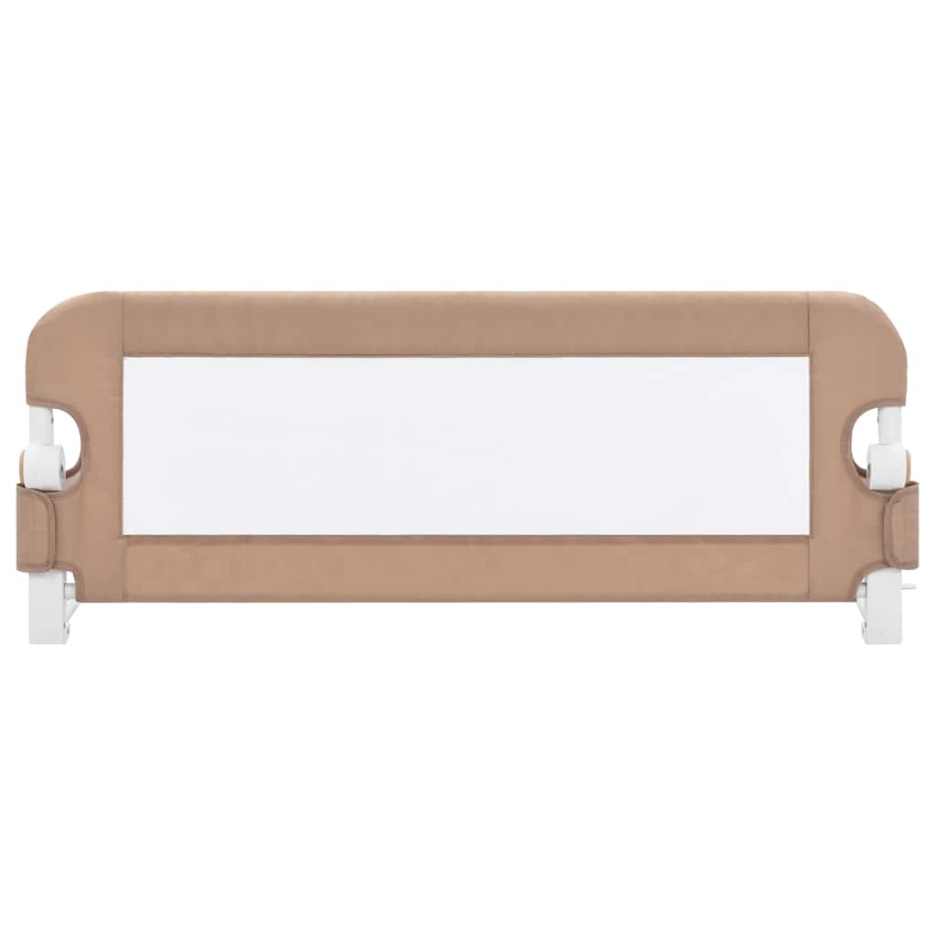 vidaXL Toddler Safety Bed Rail Taupe 102x42 cm Polyester 3
