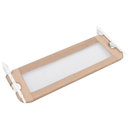 vidaXL Toddler Safety Bed Rail Taupe 102x42 cm Polyester 4