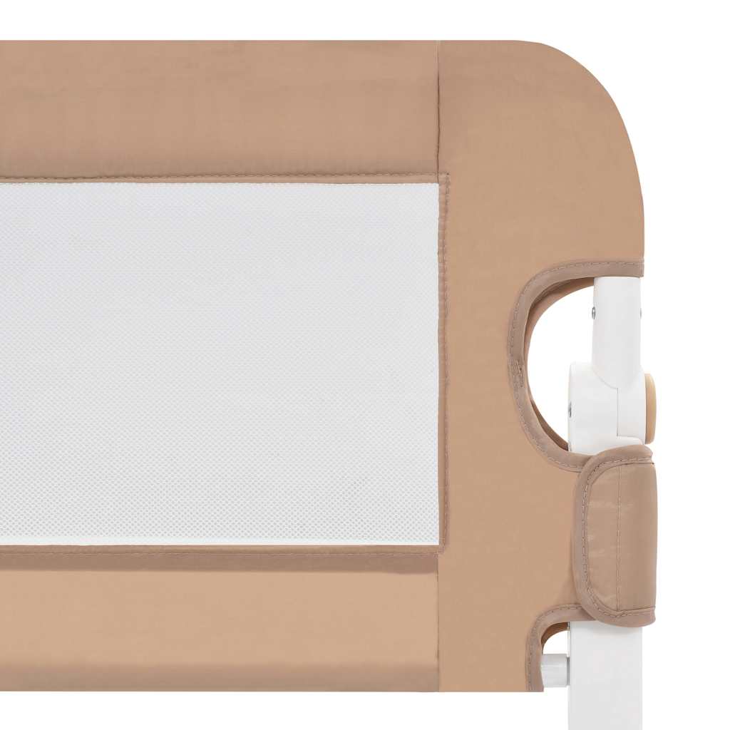 vidaXL Toddler Safety Bed Rail Taupe 102x42 cm Polyester 5